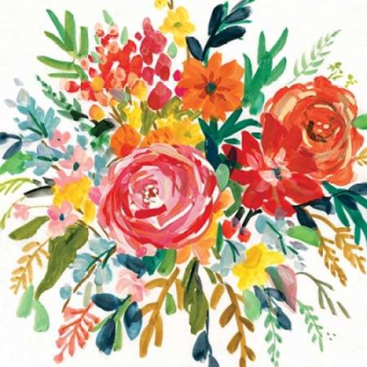 Bright Bouquet II Poster Print by Carol Robinson - Item # VARPDX18229